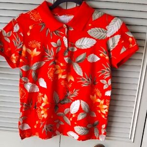 Tropical Print Polo